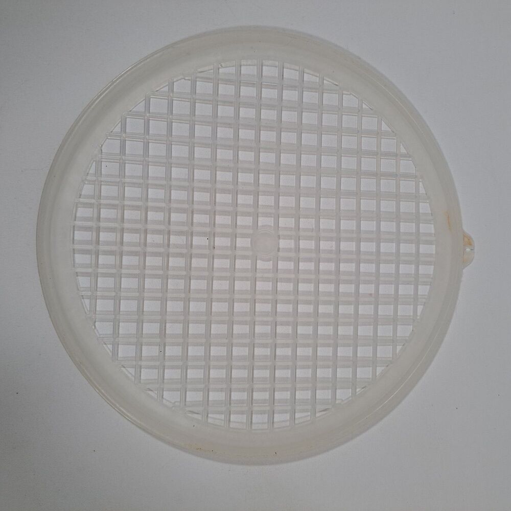Vintage Tupperware Sheer Flow-Thru Lid #516-1 Strainer Clear Top 9"